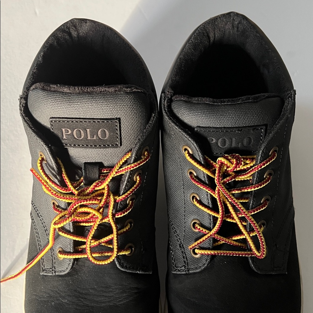 POLO Ralph Lauren Black Sneakers Men’s Sz 10.5 - Picture 8 of 12